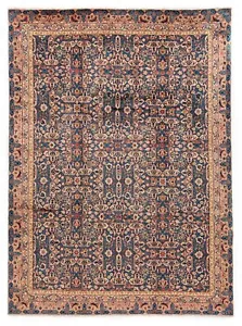 Kashmar Handgeknüpfter Perserteppich 343x245 cm-Fine,Orient,Carpet,Rug,Blau - Picture 1 of 11