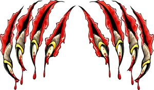 Bloody Monster Claw pairs Decal 12"x 10" each in size - Bild 1 von 1