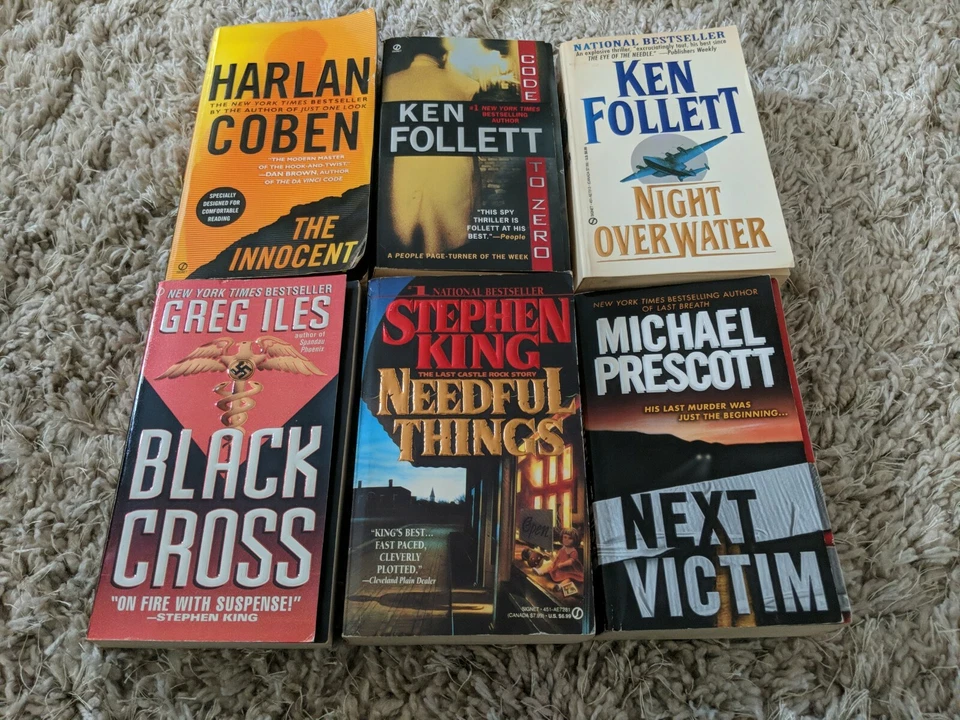 Big Paperback Lot of 6 Mystery Crime Novels - Signet  Foto 1 de 1