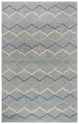 Rizzy Rugs Gray Gradient Angled Jagged Contemporary Area Rug Striped RS902A - Image 1 of 4