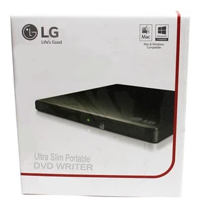 LG Ultra Slim Portable DVD Writer GP65NB60 External Drive with Media Disc - Afbeelding 1 van 3