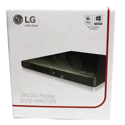 LG Ultra Slim Portable DVD Writer GP65NB60 External Drive with Media Disc - Image 1 of 3