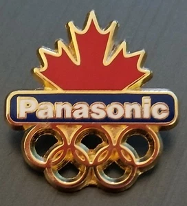 OLYMPIC PANASONIC SPONSOR CANADA PIN BADGE - Picture 1 of 2