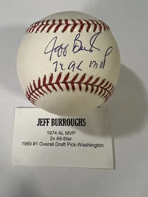Jeff Burroughs Tristar# 7110163 Autographed OML Baseball with Ultra Pro UV Case - Image 1 of 4