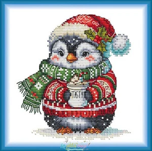 Pingüino con su chocolate ~ Les Petites Croix De Lucie - Imagen 1 de 1