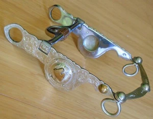 GARCIA Vintage Unused Gorgeous Carmel SILVER Show BIT ~Rare HORSEHEAD Concho - Picture 1 of 16