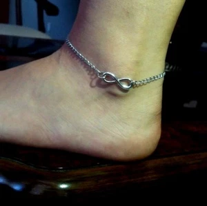 Pulsera con cadena de tobillera de acero inoxidable Infinity Love para mujeres pie de playa - Imagen 1 de 2