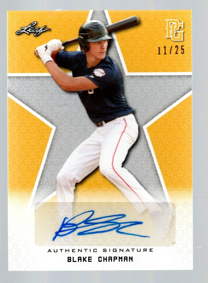 2020 Leaf Perfect Game National Showcase Auto Yellow #BABC3 Blake Chapman 11/25 - Image 1 of 1