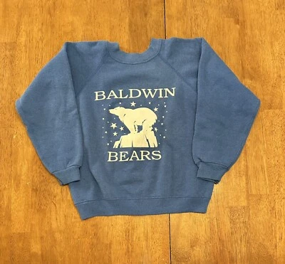 Sudadera Vintage Años 90 YOUTH Mediana Cuello Redondo Baldwin Bears Hawaii Foto 1 de 4