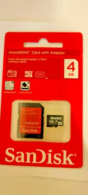 SanDisk Micro SD 4GB with adaptor class 4 - Image 1 of 3