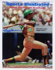 Reggie Jackson SIGNED 11x14 Sports Illustrated Print A's ITP PSA/DNA AUTOGRAPHED - Picture 1 of 1