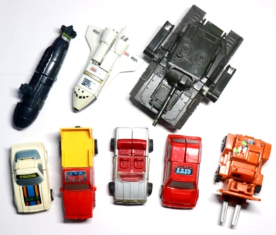 Vintage Transformer Gobot Robot Vehicle Lot 1980s Japan Tank, Sub, Cars Truck H4 - Image 1 of 4