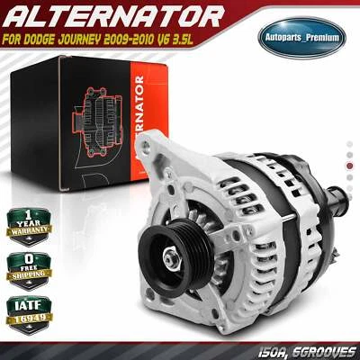 Alternador para Dodge Journey 2009-2010 V6 3,5 L 150 Amp/12 V CW polea de 6 ranuras Foto 1 de 4
