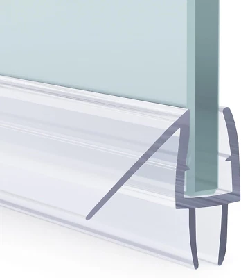 Нижнее уплотнение душевой двери для стекла 1/4 дюйма 47,25 дюйма прозрачное - Изображение 1 из 4