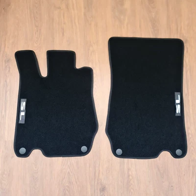 Alfombrillas de terciopelo para coche Mercedes Benz SL R230 impermeables forros de alfombras negras Foto 1 de 4