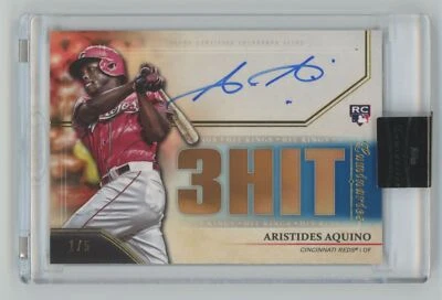 2020 Topps Luminaries Hit Kings Autographs Aristides Aquino RC Auto 1/5 - Image 1 of 2
