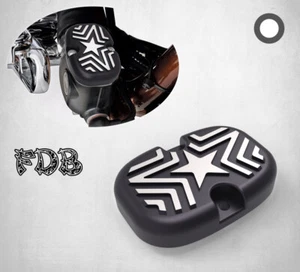 Fit H-D 2008-19 TOURING Moving Star Contrast Cut Rear Master Cylinder Cover  - Picture 1 of 9
