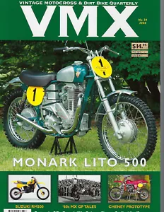 VMX #34 Vtg Motocross Dirt Bike Monark Lito 500 Suzuki RM500 Cheney MX GP Tales⭐ - Picture 1 of 3