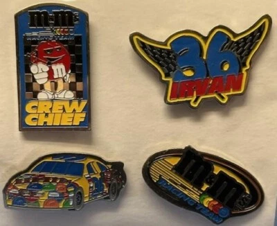 Prendedores del equipo de carreras M&M - Juego de 4 - NASCAR Crew Chief Irvan 36 Mars - 1999 Foto 1 de 4