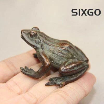 chinese copper statue figure frog tea pet incense burner holder home decoration - Image 1 of 4