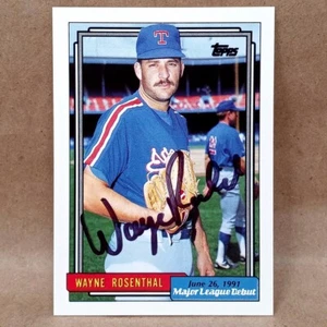 Tarjeta autógrafa firmada por Wayne Rosenthal #151 debut en las Grandes Ligas Topps 1991-1992 - Imagen 1 de 3