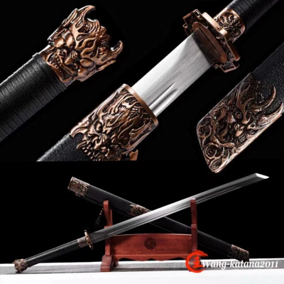 43" Devil Broadsword 1095 Steel Functional Sword Black Sharp Chinese Tang唐刀 - Image 1 of 4