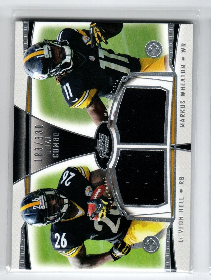 2013 Topps Prime Dual Combo Relics #DCRBW Le'Veon Bell/Markus Wheaton /330 - Image 1 of 1