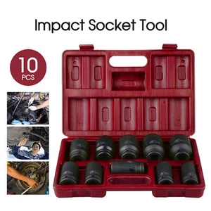 10Pcs 3/4'' Drive Deep Impact Socket Tool Set 80mm Length tool set 22-41mm - Picture 1 of 13