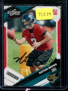 T1239 - 2009 Score Inscriptions Autographs Red Zone #378 Nathan Brown Auto /30 - Picture 1 of 1