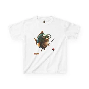 WackyDoodlz Studios #1 Fishing Buddy Kids Heavy Cotton Tee, (4 Sizes/6 Colors) - Picture 1 of 11