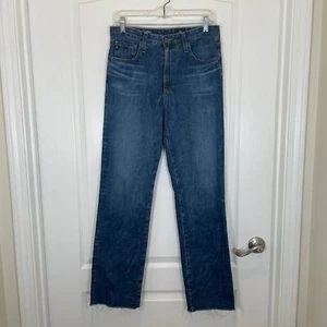 AG Alexxis High-Rise Vintage Straight Jeans Raw Hem 29 - Picture 1 of 6