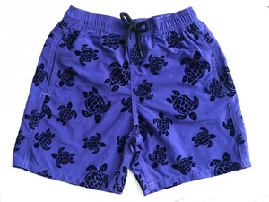 Vilebrequin Boys Navy Blue Swim Shorts with Soft Velour Turtles - 10 Years - Picture 1 of 4