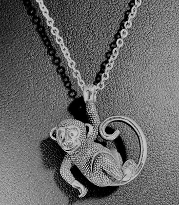 Brighton Monkeying Around Necklace- Monkey pendant- Silvertone- NWT - Image 1 of 4