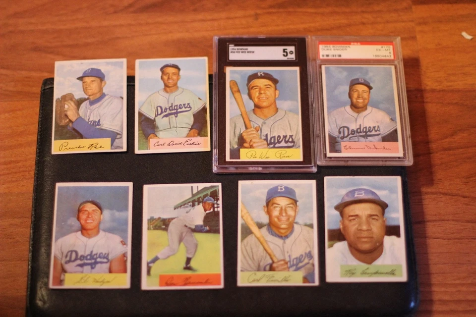 14 diff 1954 Bowman Baseball, Brooklyn Dodgers Team Set, Orihinal, Campy & Stars - Image 1 of 4