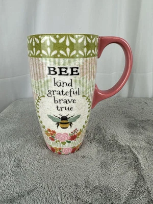 Bee Kind Grateful Brave True Coffee Tea Mug - Image 1 of 4