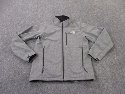 North Face Jacket Men S Gray Fleece Lined Softshell Outdoors Hiking Tech Camping - Image 1 of 4