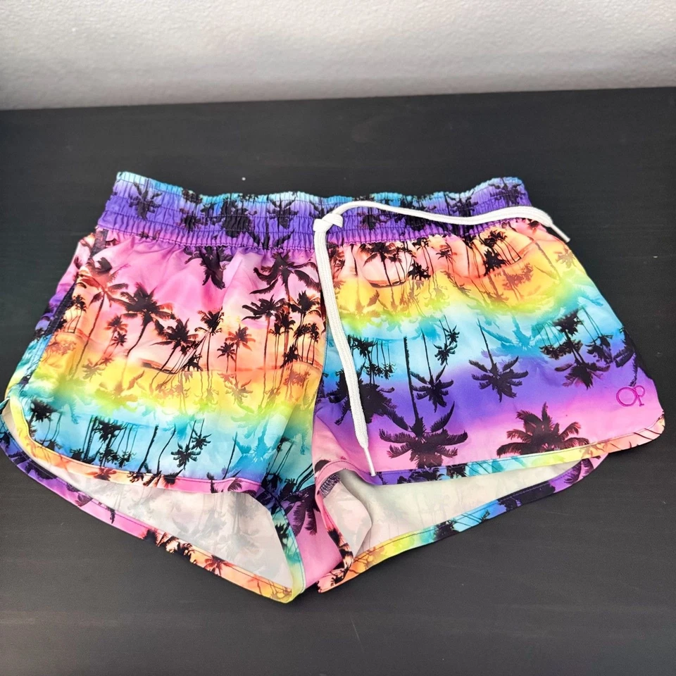 Ocean Pacific OP Rainbow Palm Tree Board Shorts – Women’s M (7–9) - Image 1 of 4