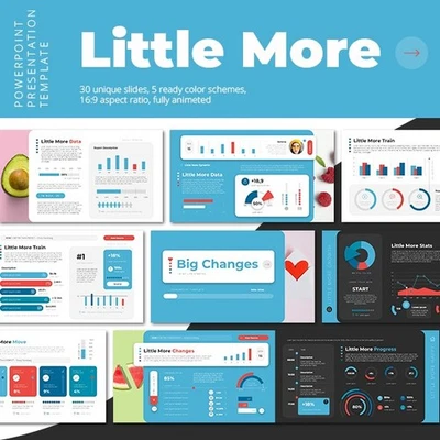 Little More PowerPoint Presentation Template by SanaNik - Image 1 of 4