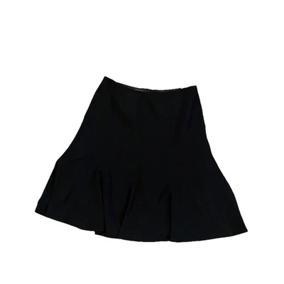 Evan Picone Petite Essential Black A-Line Midi Flowy Career Casual Women's 12P - Image 1 of 2