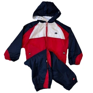 VTG 80/90 Tracksuit 2 pcs Windbreaker Jacket Pant Hanes Sport Boys Small S 6X - Picture 1 of 9