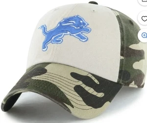 Detroit Lions NFL Tan Camo Combo Adjustable Trucker Hat Unisex One-Size NEW - Picture 1 of 2