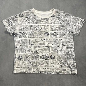 Distressed All Over Print Tom And Kerry T Shirt Tween Girl Size 10/12 - Picture 1 of 12