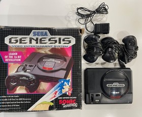 SEGA Genesis with Original Box, 3 Controllers, and 10 Games