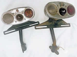 Two 1929 Chrysler Imperial Tail Lights Lamp Brackets + lens extra lamp - Picture 1 of 23