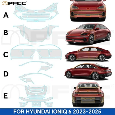 8.5Mil Matte PPF PreCut Full Car For Hyundai IONIQ 6 2023-2025 Paint Protection - Image 1 of 4