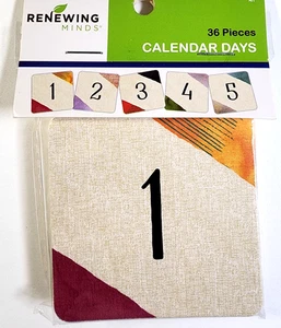Calendar Days 36 Pcs Cardstock Ephemera 2011 Renewing Minds RARE 2.75" x 2.75" - Picture 1 of 2