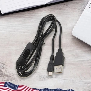 Power Supply Line Adapter with ON/Off for USB LED Strips Fan Charger Laptop - Afbeelding 1 van 5