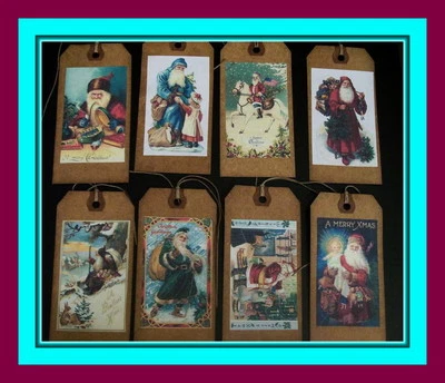 PRIMITIVE SANTA CHRISTMAS  HANG TAGS - GORGEOUS AND SMELL DELICIOUS - Image 1 of 3
