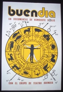 BUEN DIA Original Cuban Silk-screen Movie Poster Saluting Cuba Theatre Group - Picture 1 of 5