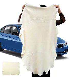 Natural Chamois Leather Car Drying-Towel Cleaning Cloth Absorbent Shammy PU - Picture 1 of 11